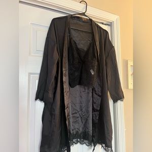 Silk robe & bralette